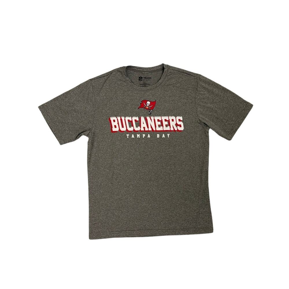 NFL Team Apparel Tampa Bay Buccaneers Football Dri-Fit Gray T-Shirt Men's Small